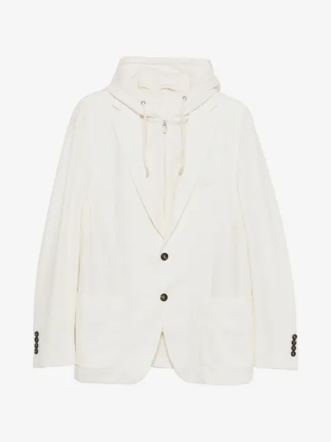 Eleventy hooded single-breasted blazer