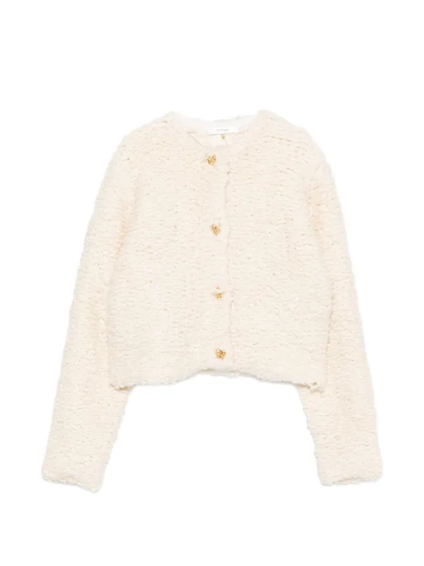 Frame The Shag Buttoned Cardigan in Neutrals