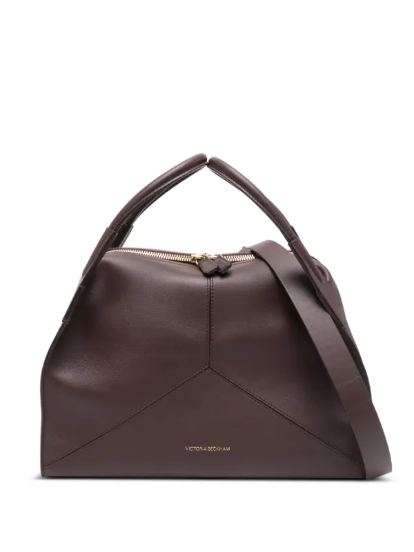 Victoria Beckham Plié Leather Tote Bag in Red