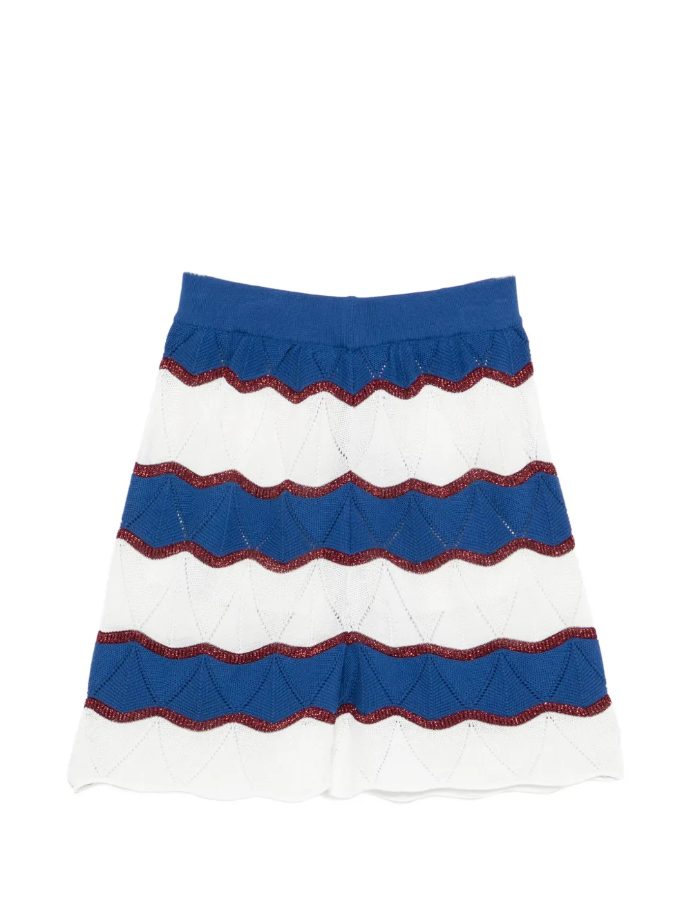  La Doublej Colour Block Striped Shorts - Blue 