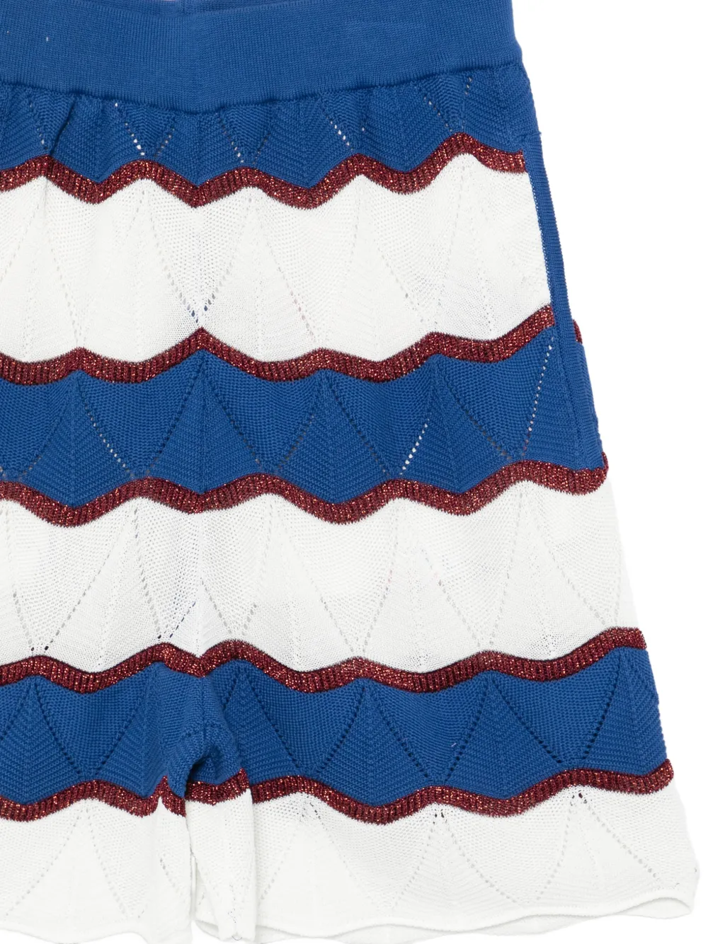  La Doublej Colour Block Striped Shorts - Blue 