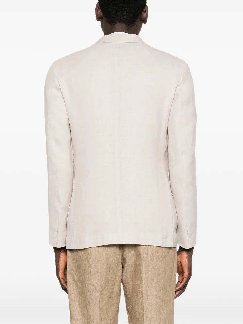 Eleventy Blazer met enkele rij knopen Beige