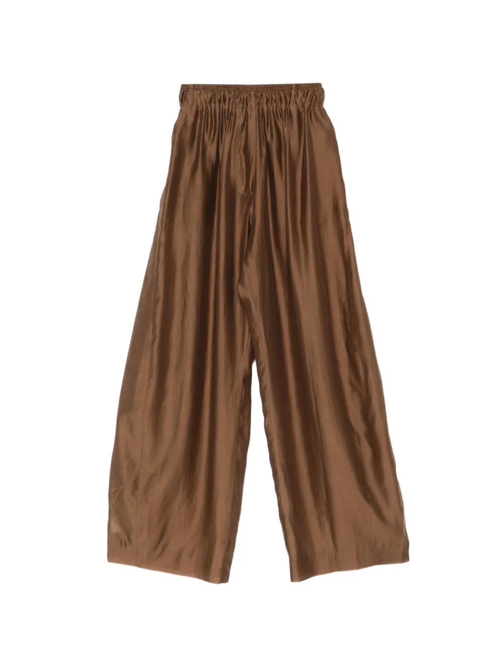 THELATEST pantalon palazzo Dora à taille élastiquée - Marron