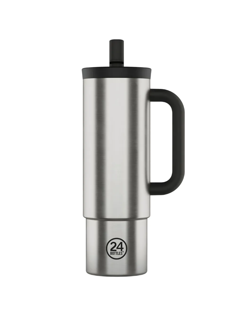 24bottles Brushed Handle Straw Cup (800ml) In Silver