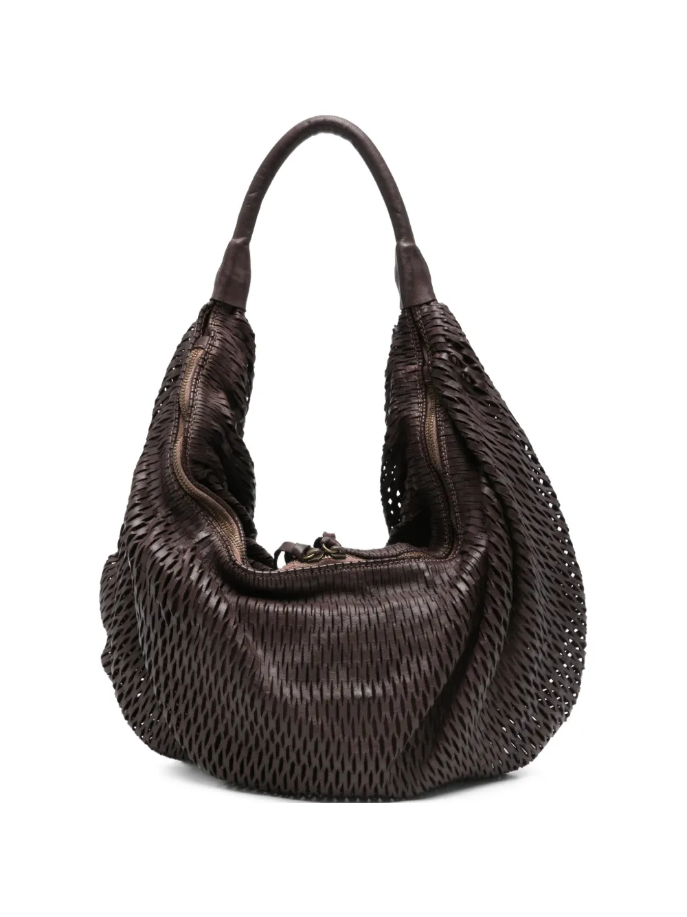 SOMMET Aura woven shoulder bag - Brown
