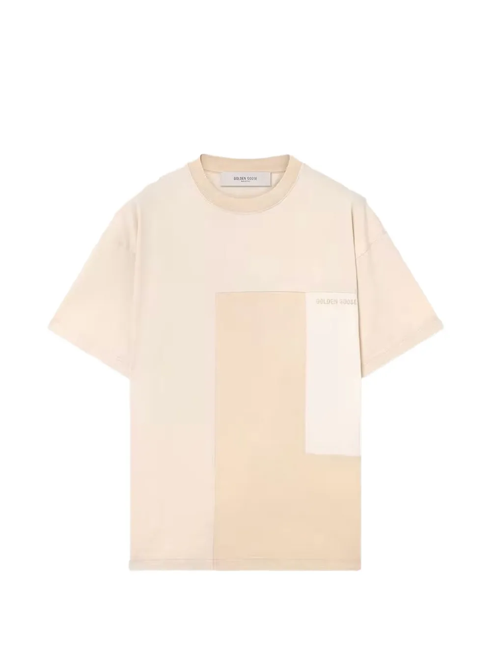 Golden Goose patchwork T-shirt - Toni neutri