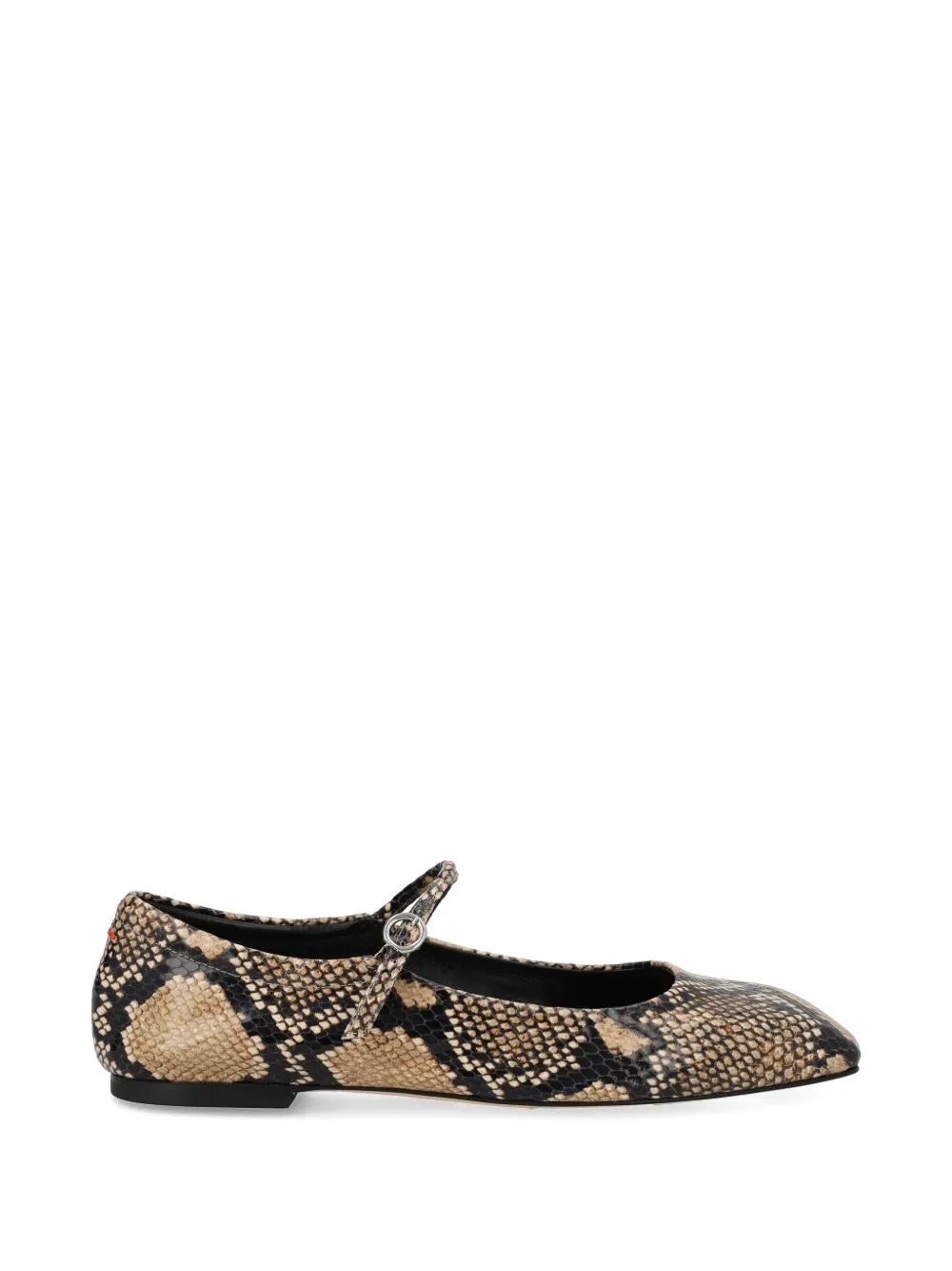 Aeyde animal-print buckle-detail ballet flats Bruin