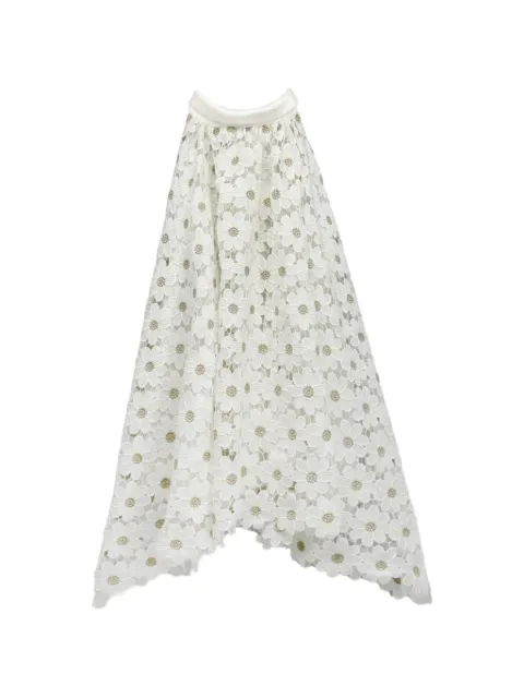 La Stupenderia daisy-embroidered collared dress