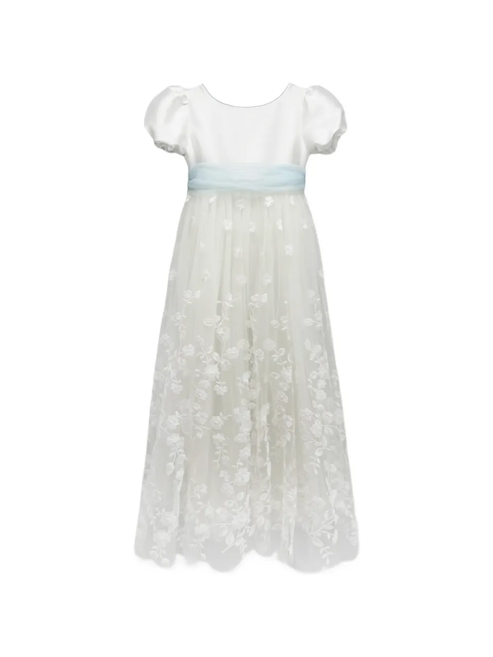 La Stupenderia Abito con applicazione a fiori - Bianco
