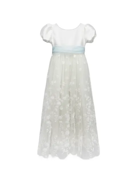 La Stupenderia floral-appliqué dress