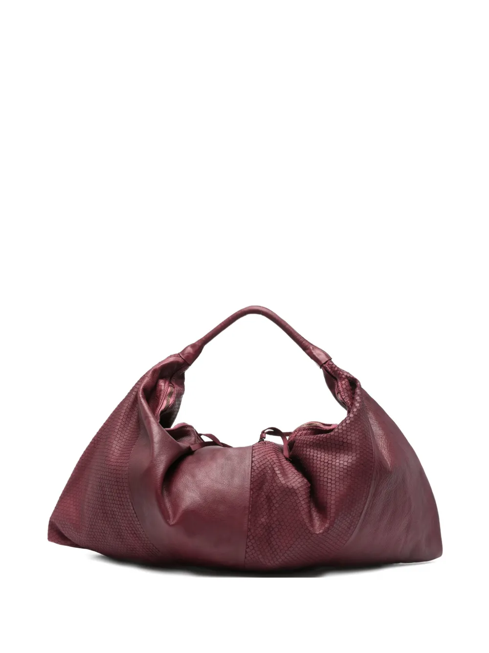 SOMMET Aura textured shoulder bag - Rosso