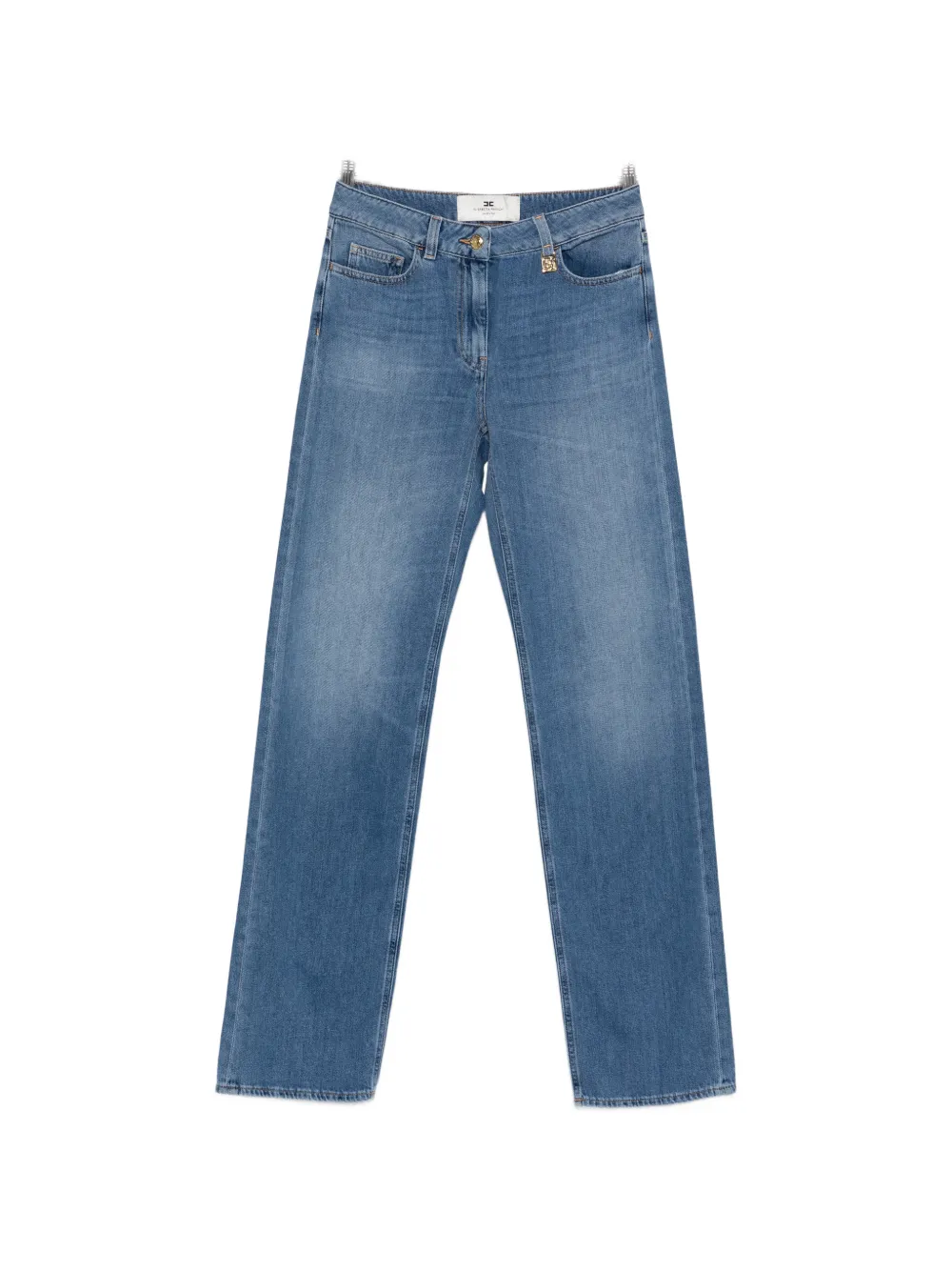 Elisabetta Franchi logo-detail jeans - Blu