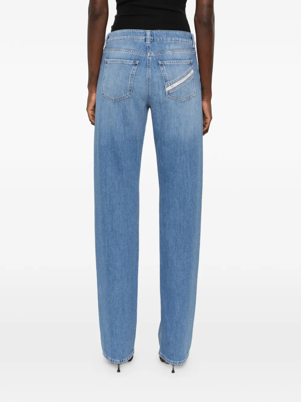 Elisabetta Franchi Jeans met logodetail Blauw
