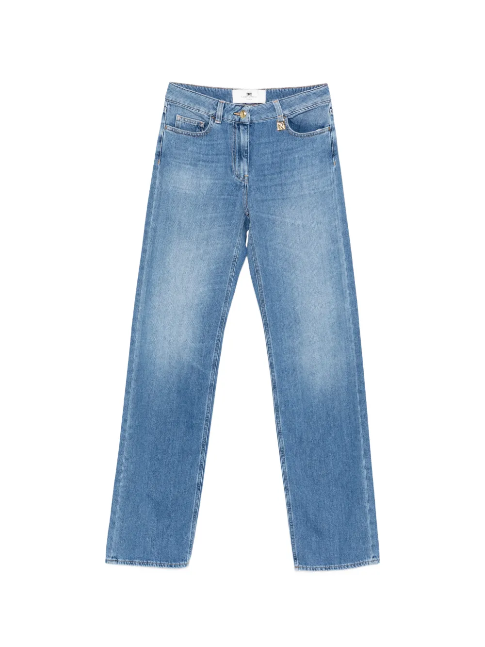 Elisabetta Franchi logo-detail jeans - Blau
