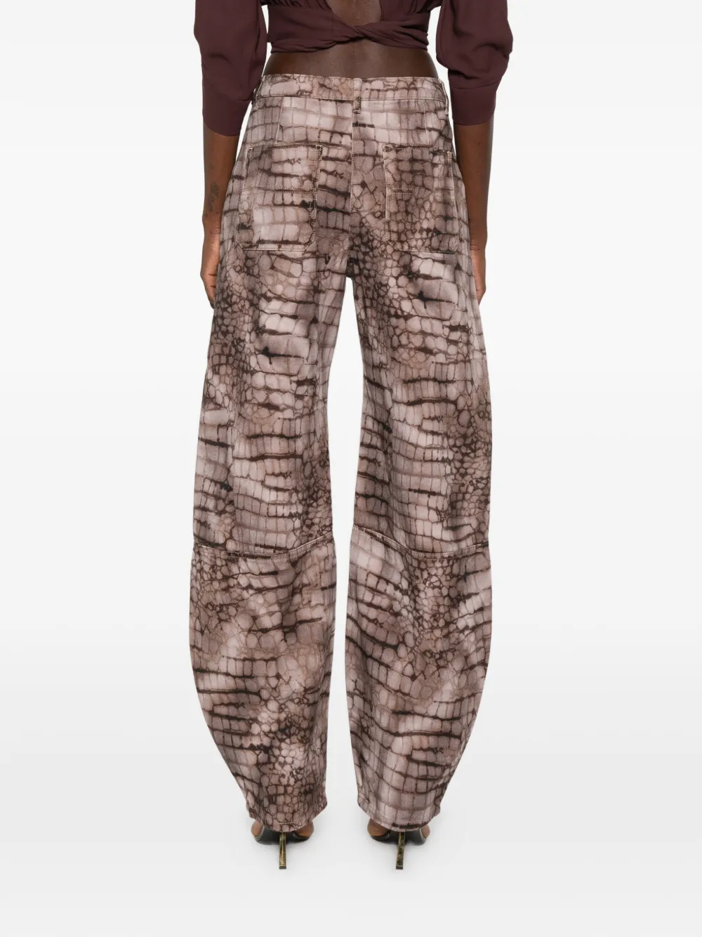 Crocodile-Effect Jeans