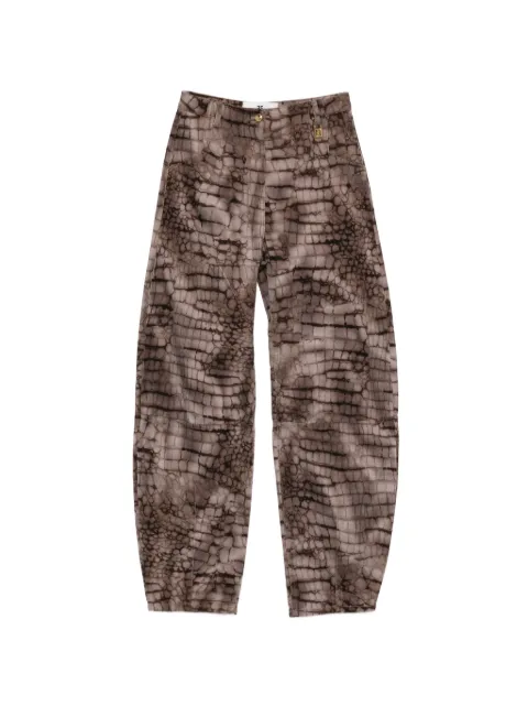 Elisabetta Franchi crocodile-effect jeans