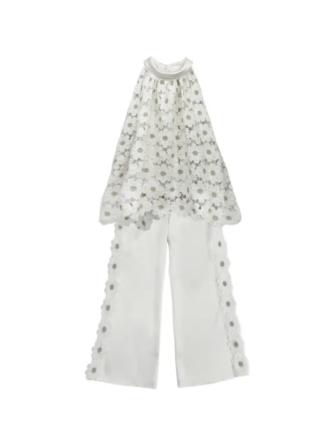 La Stupenderia daisy-embroidered jumpsuit