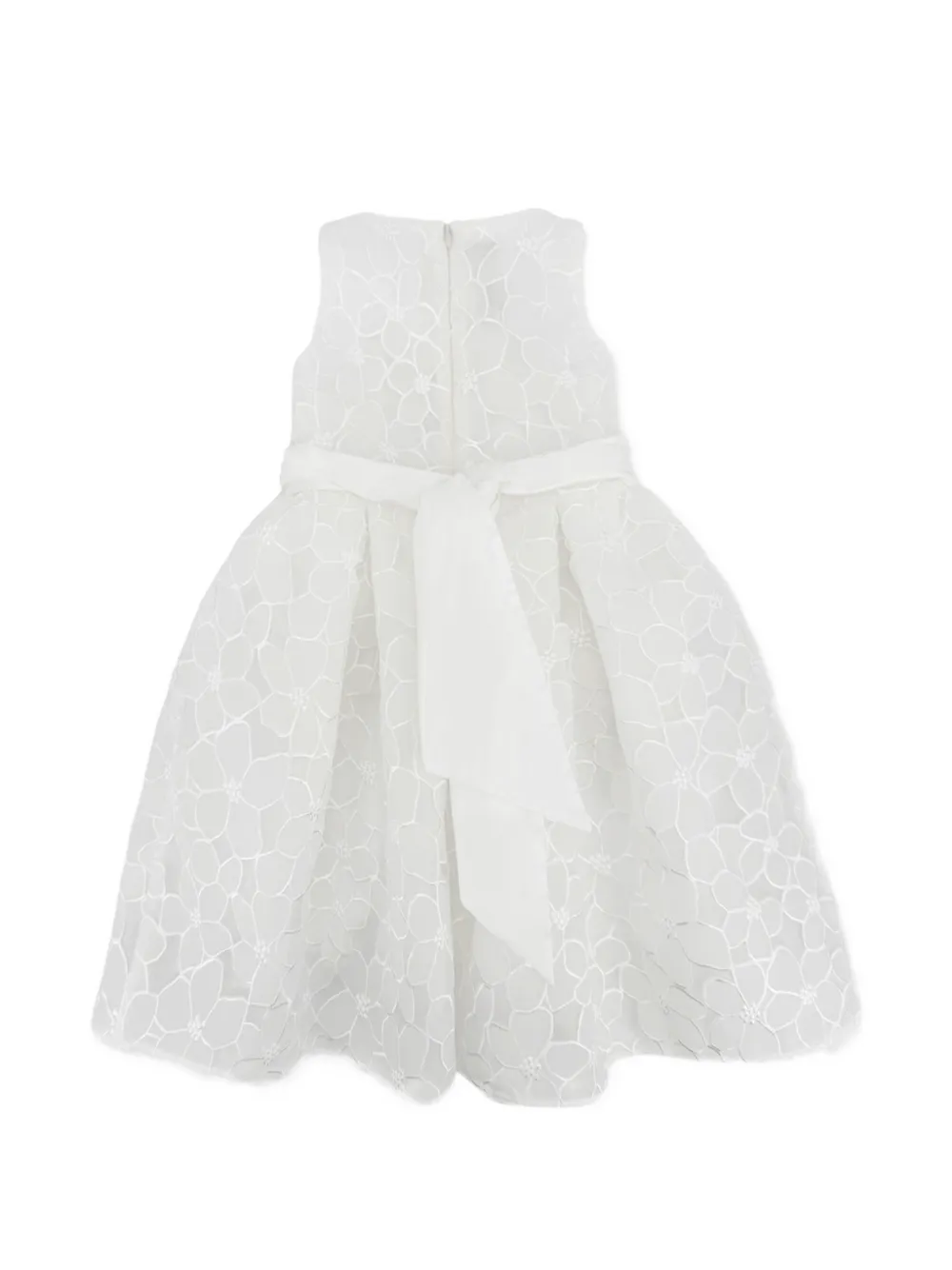  La Stupenderia Flowers-embroidered Dress - White 