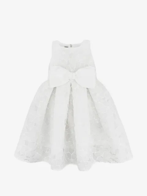 La Stupenderia flowers-embroidered dress