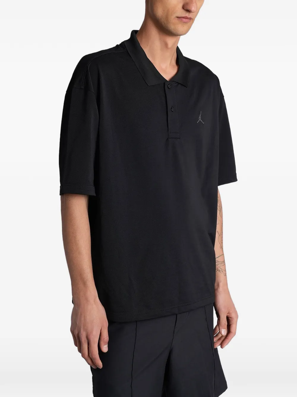 Nike Brooklyn poloshirt met borduurwerk Zwart