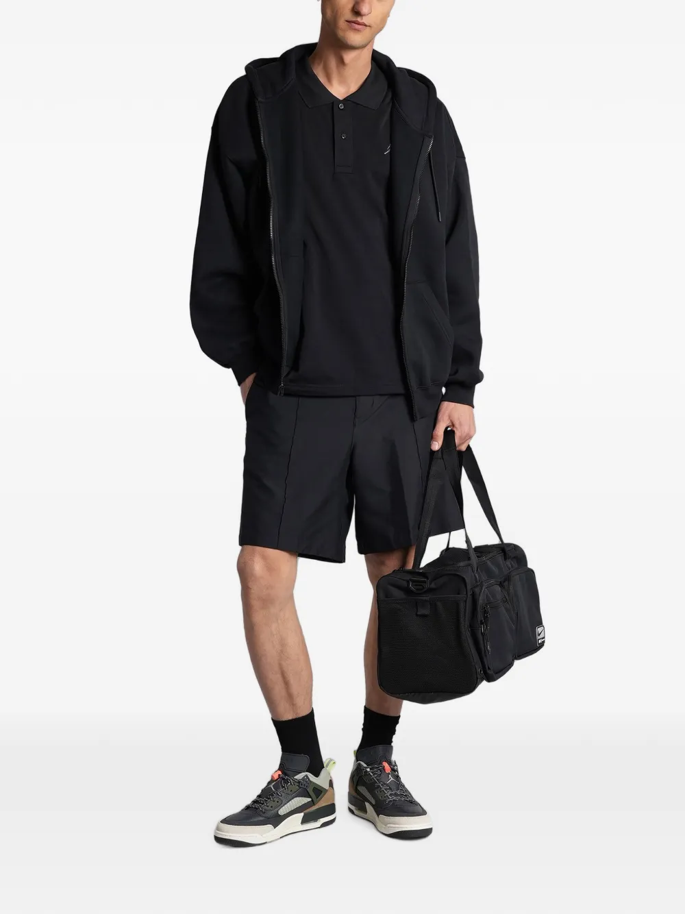 Nike Brooklyn poloshirt met borduurwerk Zwart