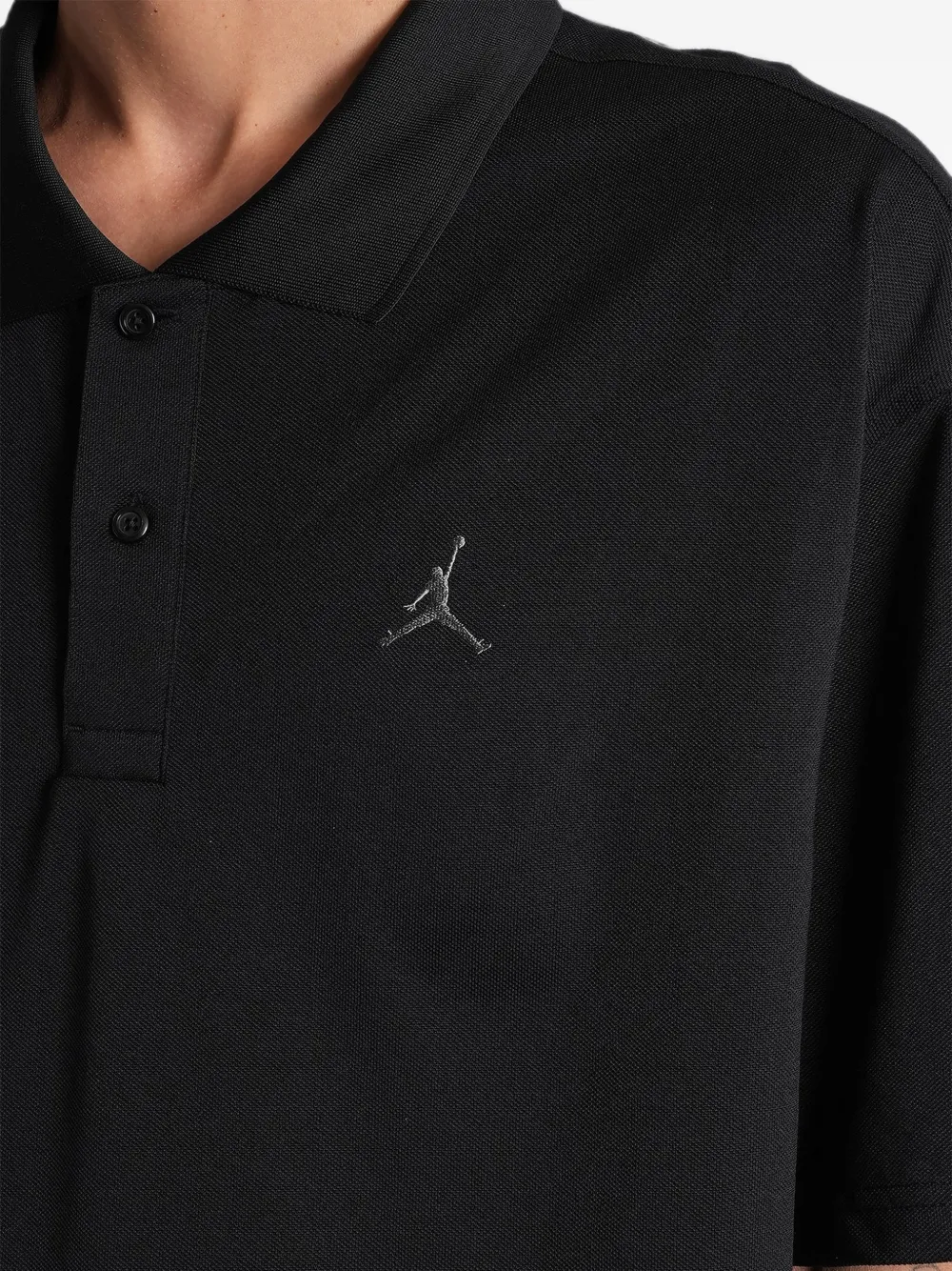 Nike Brooklyn poloshirt met borduurwerk Zwart