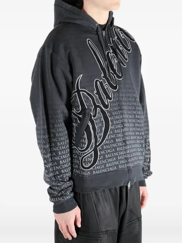 Balenciaga ジップアップ パーカー | ブラック | FARFETCH JP