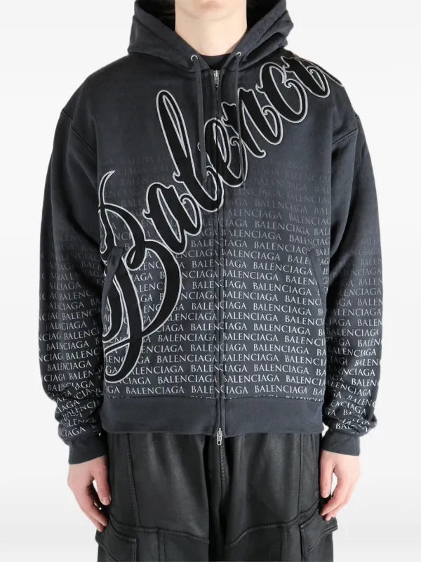 Balenciaga ジップアップ パーカー | ブラック | FARFETCH JP