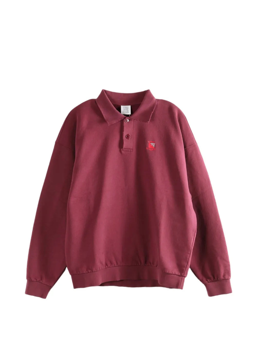 VETEMENTS embroidered polo shirt - Rosso