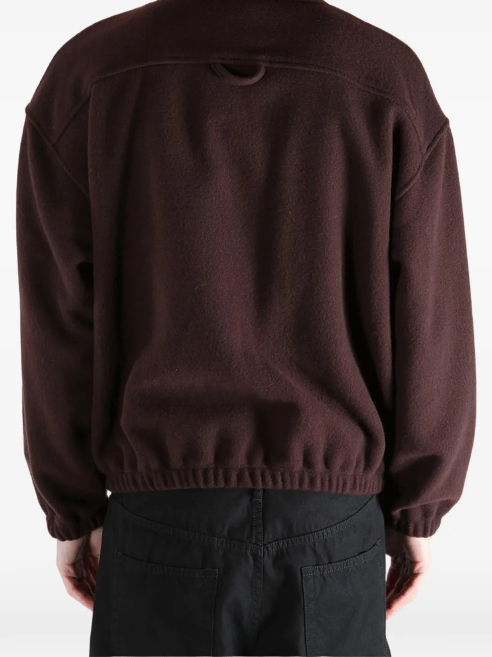 Rier Half-zip Fleece Sweatshirt in Brown, view 4