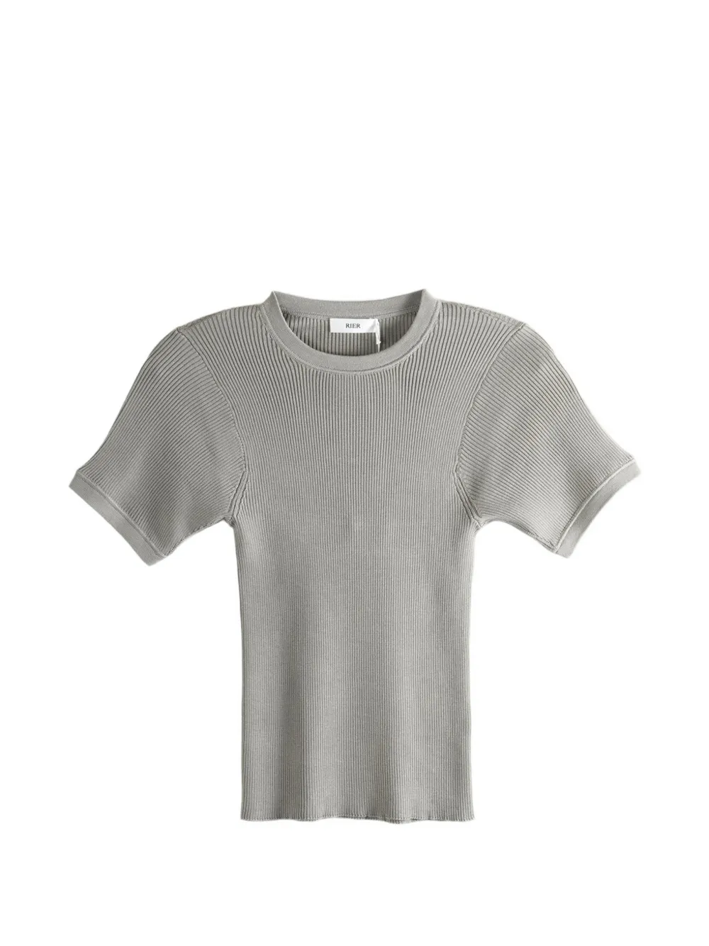 Rier ribbed knit T-shirt - Grigio