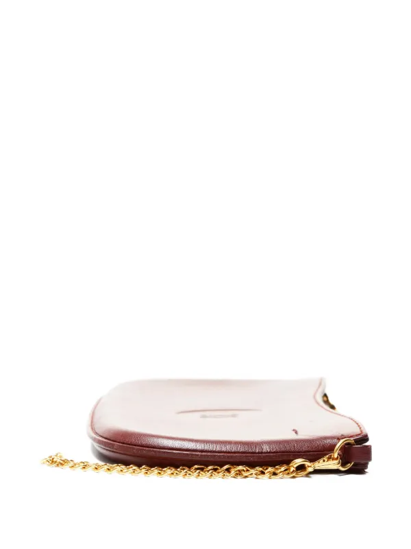Celine Pre-Owned 1990-2000 logo-embossed Leather Pouch | Red