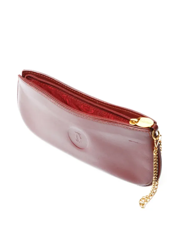 Celine Pre-Owned 1990-2000 logo-embossed Leather Pouch | Red