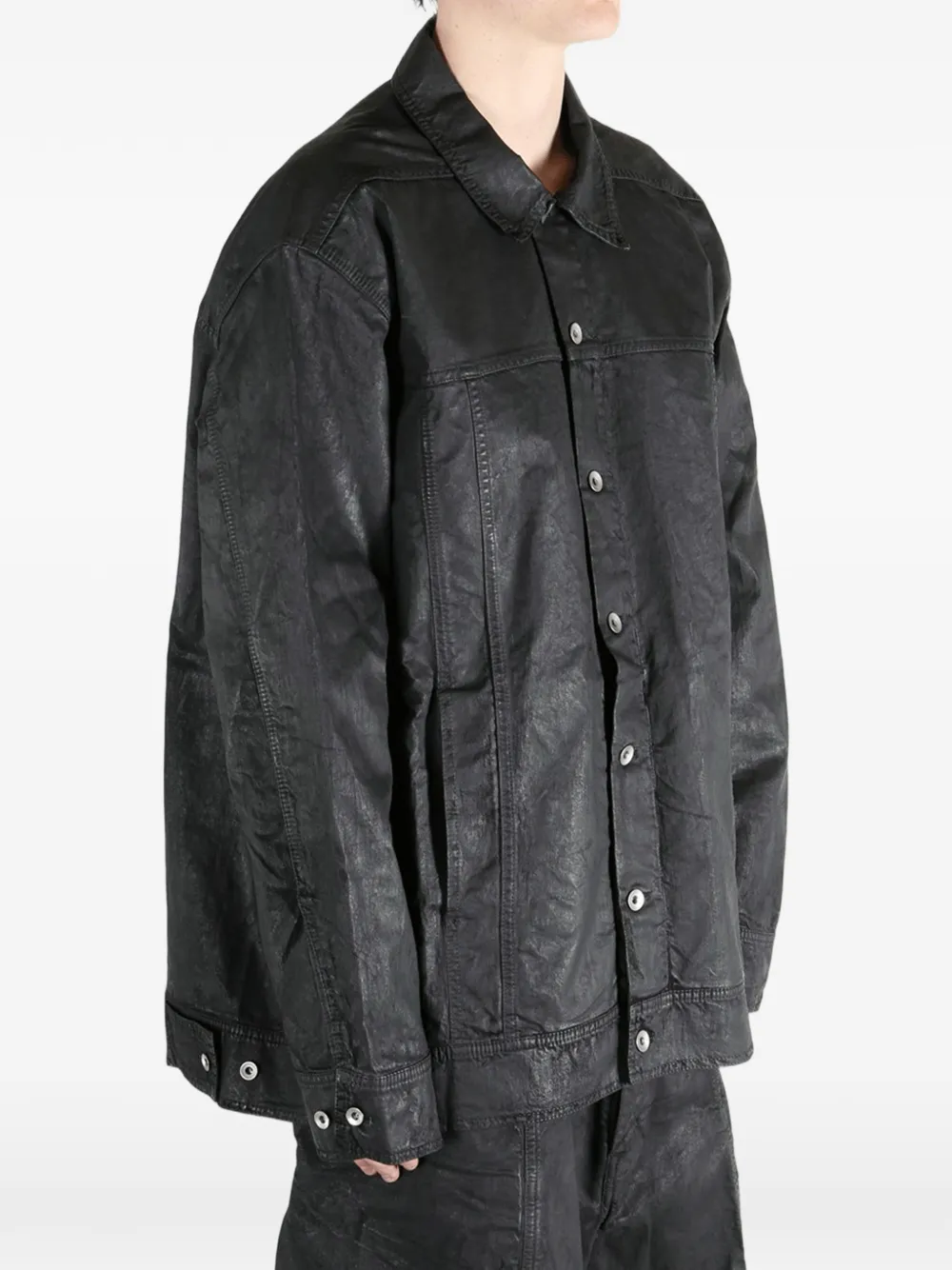 Rick Owens DRKSHDW Button-up jack Zwart