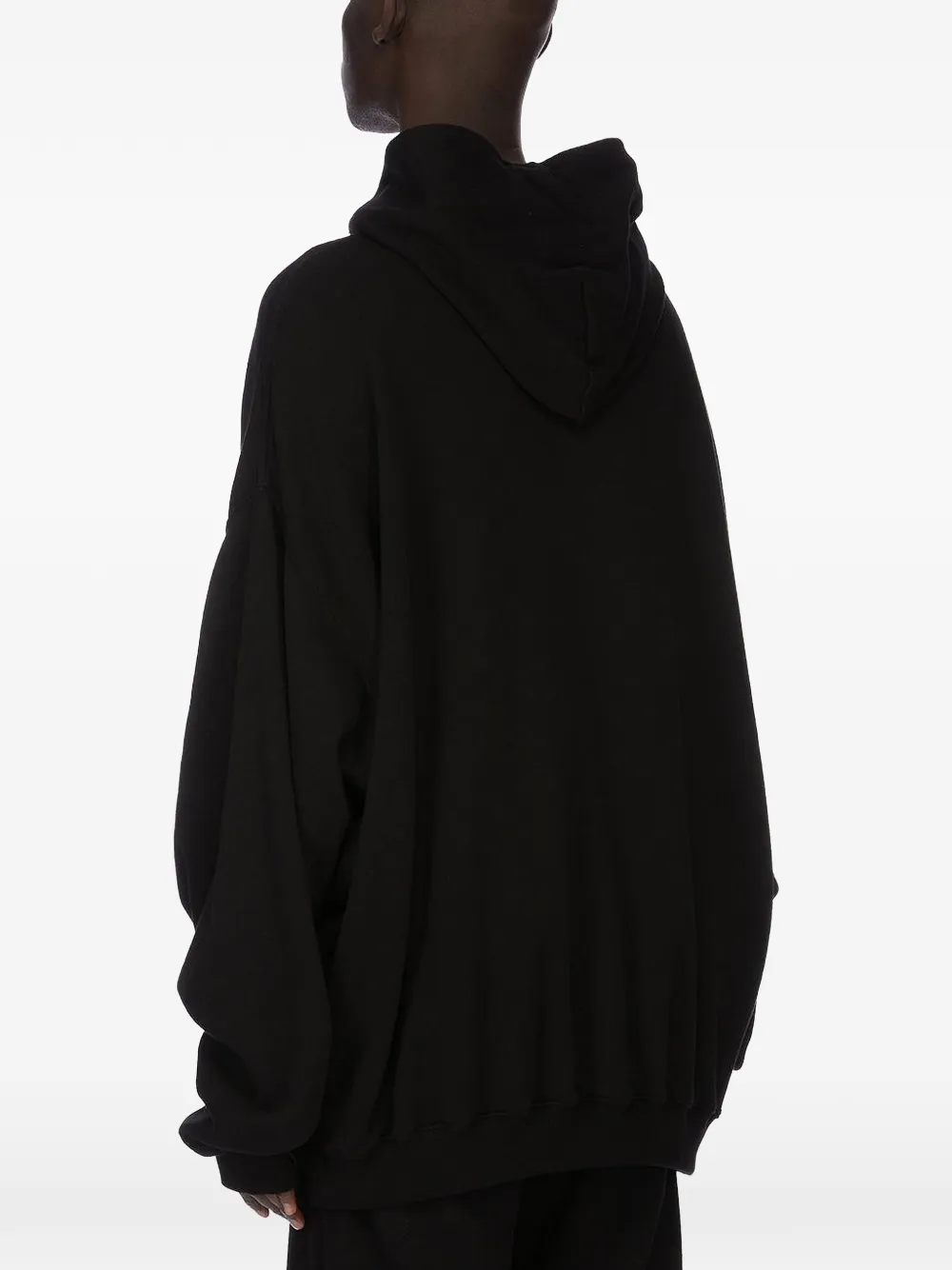 Rick Owens Temple Hun hoodie met trekkoord Zwart