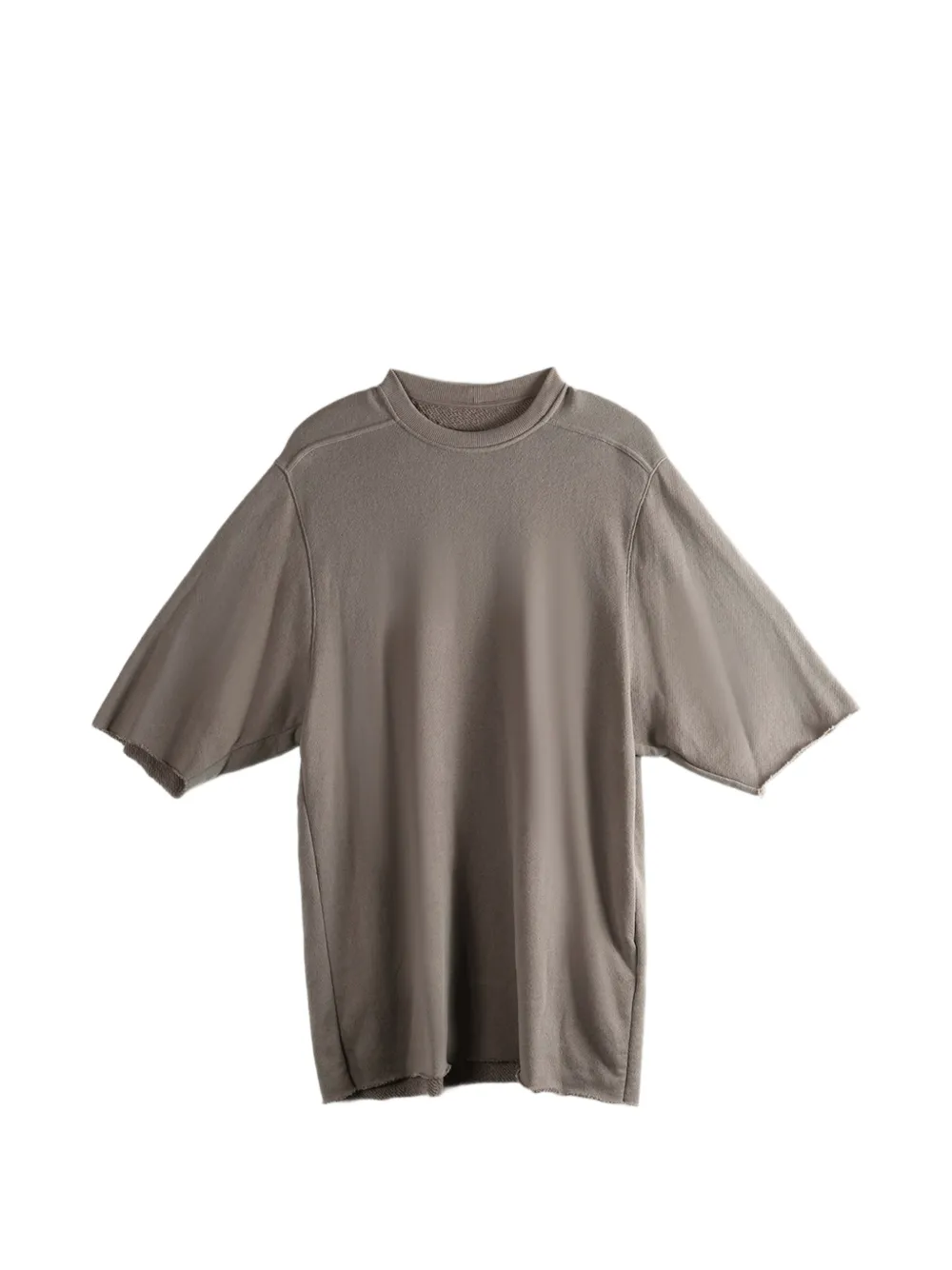 Rick Owens raw-hem oversized T-shirt - Grigio