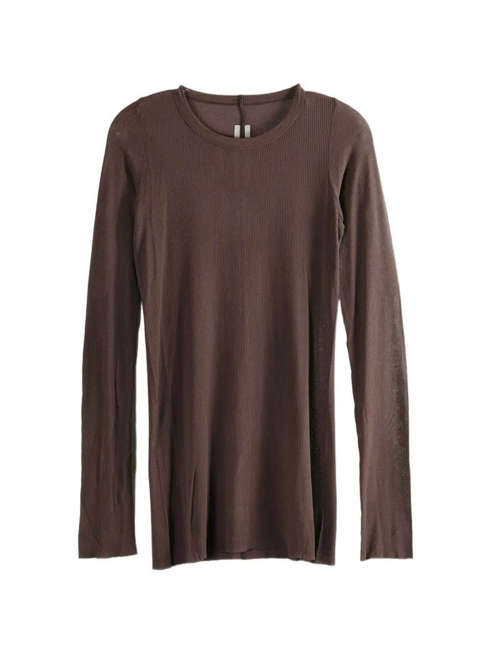 Rick Owens ribbed long-sleeve T-shirt - Marrone