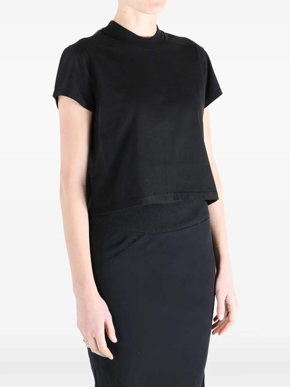 Rick Owens DRKSHDW Cropped T-shirt Zwart