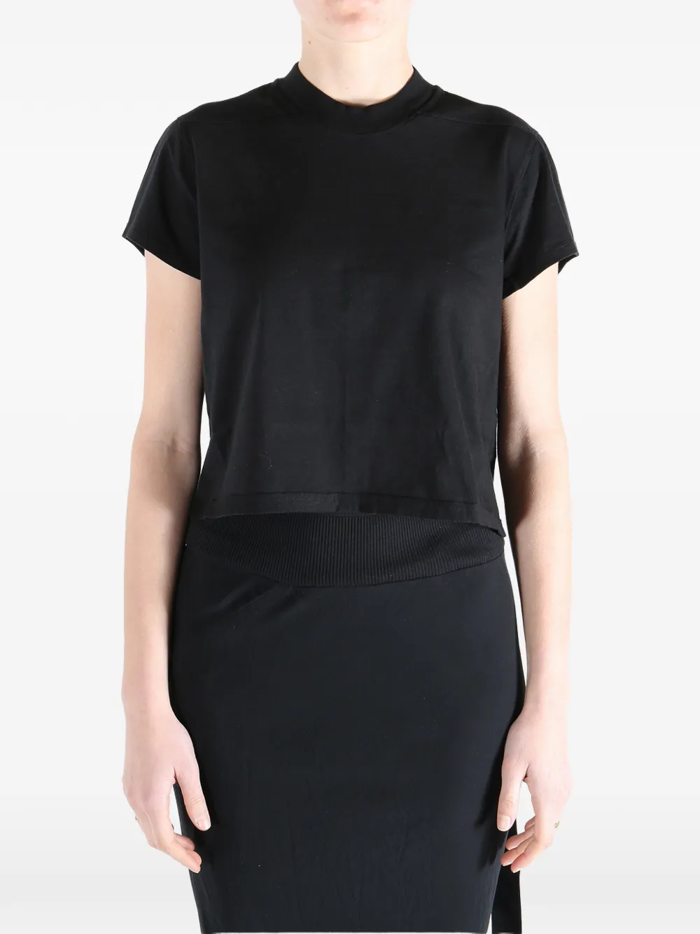 Rick Owens DRKSHDW Cropped T-shirt Zwart