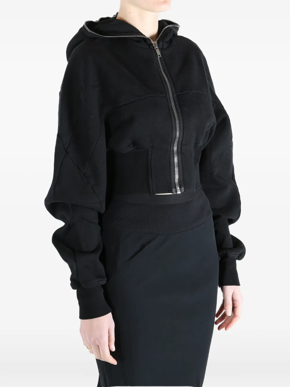 Rick Owens DRKSHDW Hoodie met rits Zwart