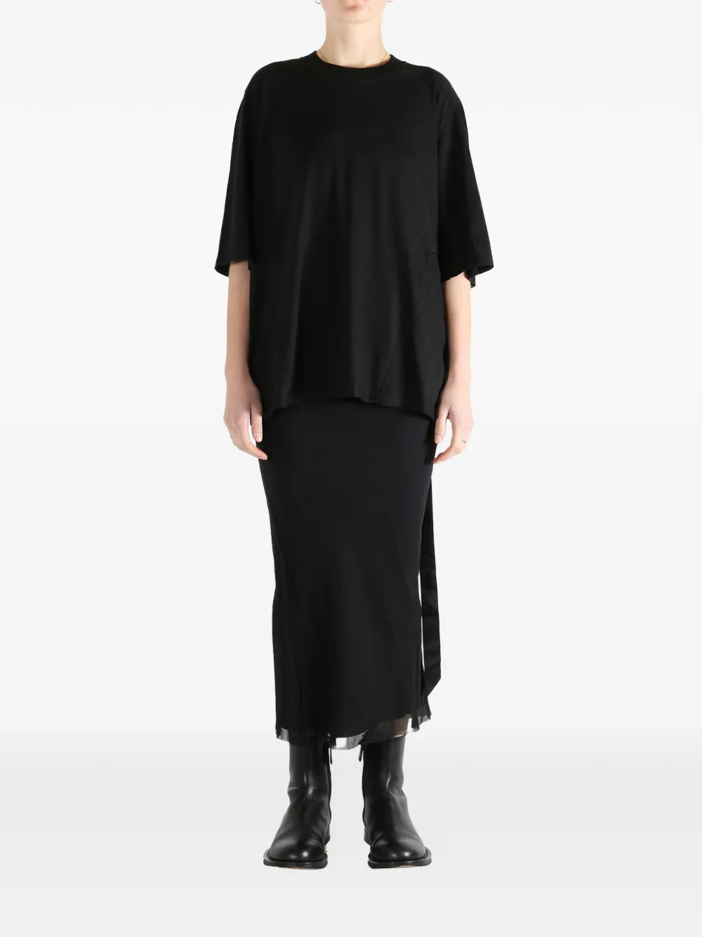 Rick Owens DRKSHDW T-shirt met ronde hals Zwart