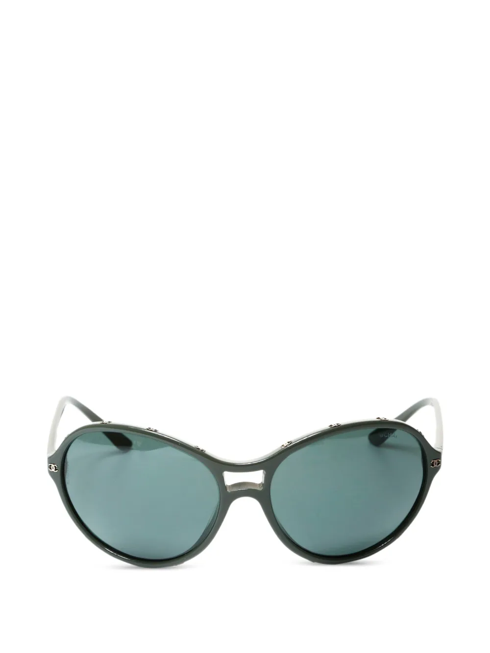 CHANEL Pre-Owned 2007 round-frame sunglasses - Grigio