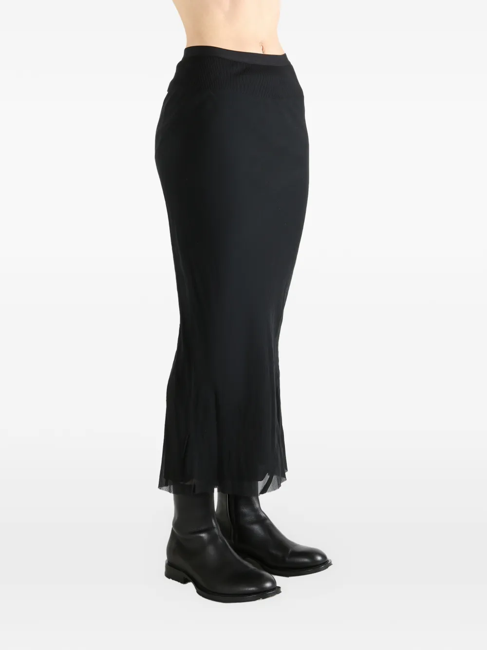  Rick Owens Black Maxi Skirt 