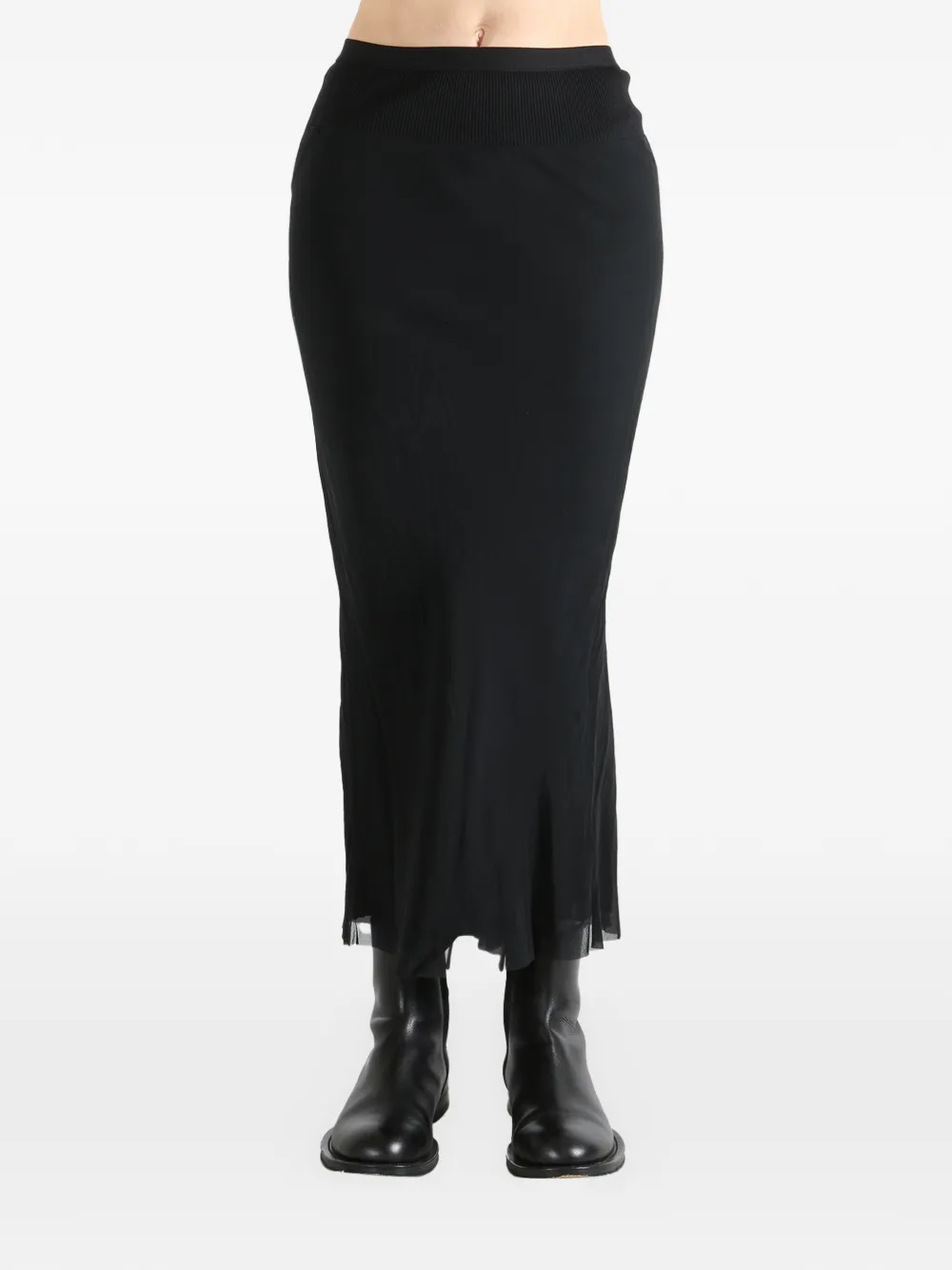  Rick Owens Black Maxi Skirt 