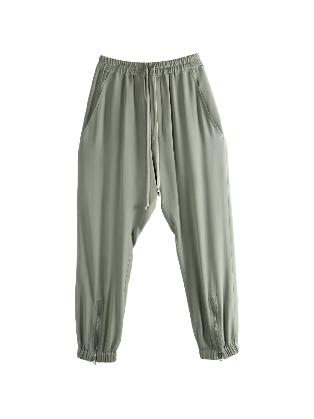 Rick Owens drawstring zip trousers - Verde