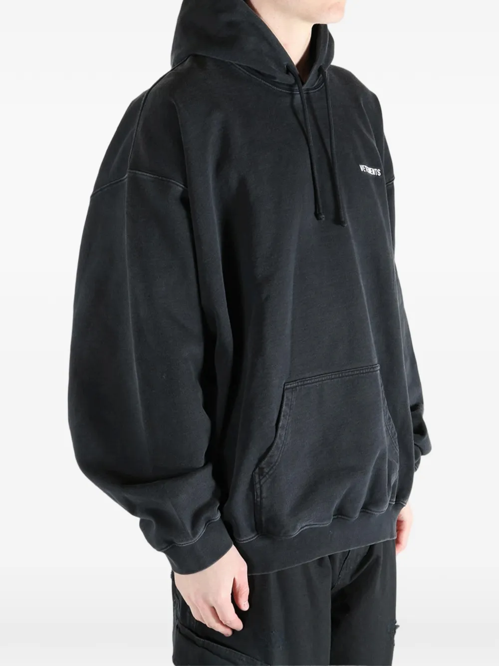 VETEMENTS Hoodie met logodetail Zwart