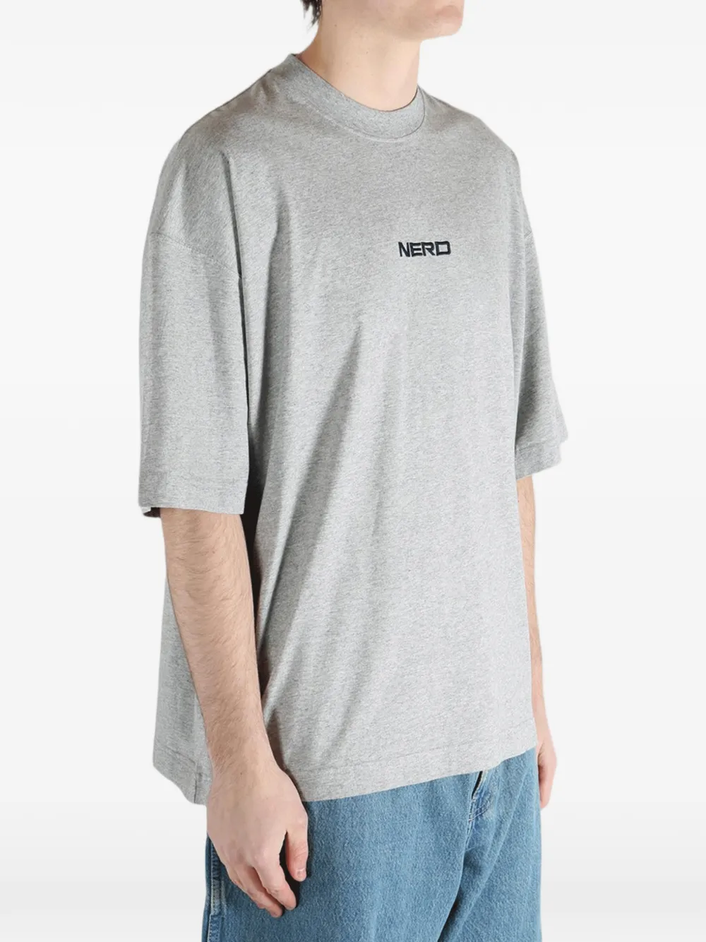 VETEMENTS T-shirt met Nerd-print Grijs