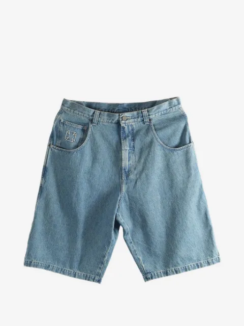 VETEMENTS logo-detail denim shorts
