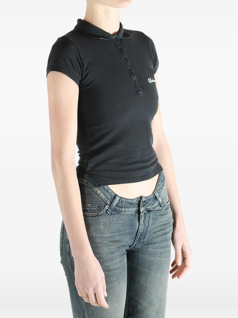 Balenciaga Polotop met knopen Zwart