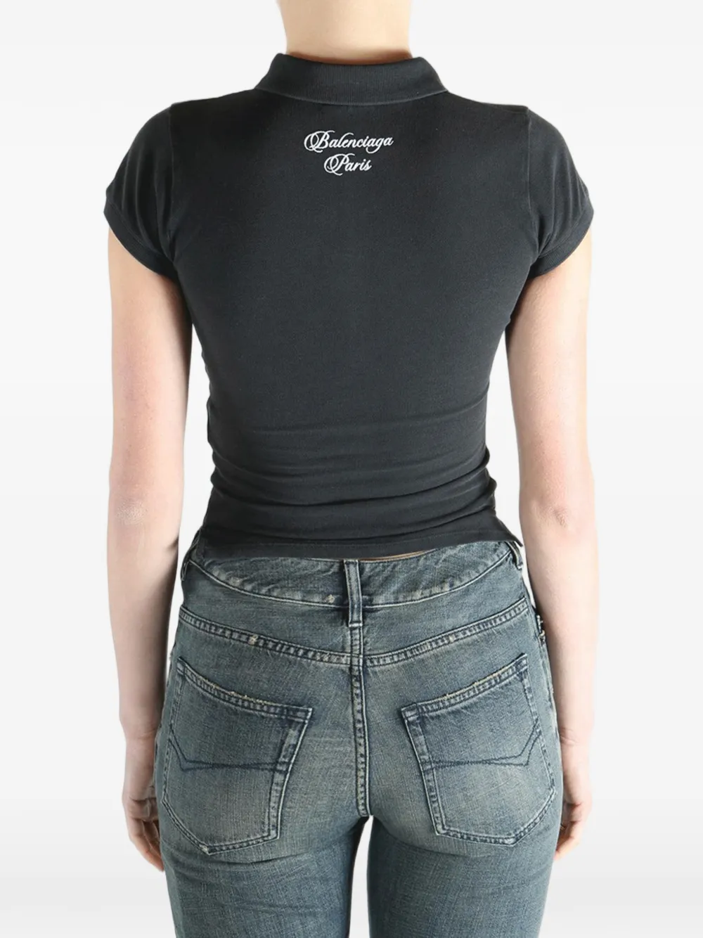 Balenciaga Polotop met knopen Zwart
